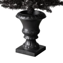 4ft. Pre-Lit Black Artificial Halloween Tree, LED Orange Lights 17 4ft. Pre-Lit Black Artificial Halloween Tree, LED Orange Lights -Halloween Decor Shop D403323S 8