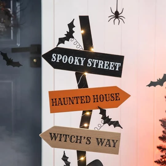 Glitzhome® 42" Lighted Halloween Witch's Broom Porch Décor With Timer 14 Glitzhome® 42" Lighted Halloween Witch's Broom Porch Décor With Timer - Image 14