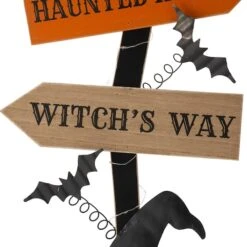 Glitzhome® 42" Lighted Halloween Witch's Broom Porch Décor With Timer 24 Glitzhome® 42" Lighted Halloween Witch's Broom Porch Décor With Timer -Halloween Decor Shop D403330S 7