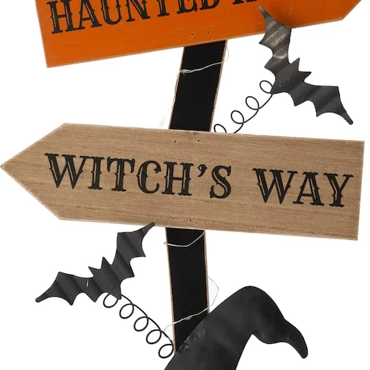 Glitzhome® 42" Lighted Halloween Witch's Broom Porch Décor With Timer 8 Glitzhome® 42" Lighted Halloween Witch's Broom Porch Décor With Timer - Image 8