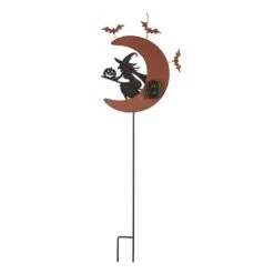 Glitzhome® 45" Lighted Metal Halloween Moon Yard Stake 12 Glitzhome® 45" Lighted Metal Halloween Moon Yard Stake -Halloween Decor Shop D403333S 4