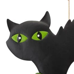Glitzhome® 32" Lighted Metal Halloween Black Cat Yard Stake -Halloween Decor Shop D403334S 5