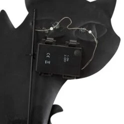 Glitzhome® 32" Lighted Metal Halloween Black Cat Yard Stake -Halloween Decor Shop D403334S 7