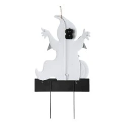 Glitzhome® 32" Lighted Metal Halloween Ghost Yard Stake 13 Glitzhome® 32" Lighted Metal Halloween Ghost Yard Stake -Halloween Decor Shop D403335S 4