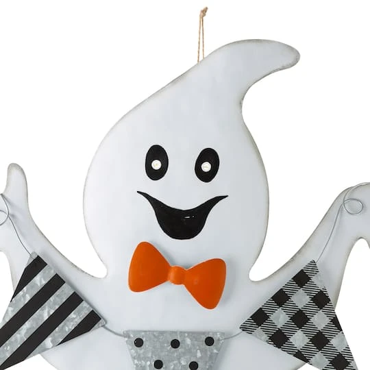 Glitzhome® 32" Lighted Metal Halloween Ghost Yard Stake 6 Glitzhome® 32" Lighted Metal Halloween Ghost Yard Stake - Image 6