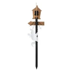 Glitzhome® 42" Lighted Halloween Haunted House Yard Stake 12 Glitzhome® 42" Lighted Halloween Haunted House Yard Stake -Halloween Decor Shop D403337S 4