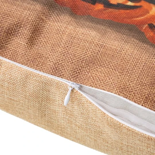 Glitzhome® Faux Burlap Happy Halloween Pumpkin Pillow 7 Glitzhome® Faux Burlap Happy Halloween Pumpkin Pillow - Image 7