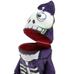 Northlight 24" Purple & Black Skeleton Child Halloween Trick Or Treat Bag -Halloween Decor Shop D406184S 4