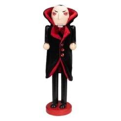 Northlight 14" Black & Red Wooden Vampire Halloween Nutcracker