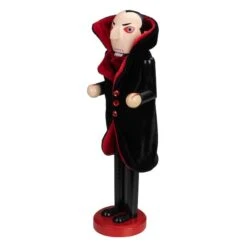 Northlight 14" Black & Red Wooden Vampire Halloween Nutcracker -Halloween Decor Shop D406187S 3