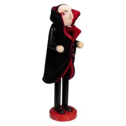 Northlight 14" Black & Red Wooden Vampire Halloween Nutcracker -Halloween Decor Shop D406187S 4