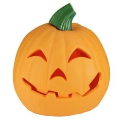 Northlight 9.75" Orange Animated Double-Sided Pumpkin Halloween Décor 7 Northlight 9.75" Orange Animated Double-Sided Pumpkin Halloween Décor -Halloween Decor Shop D406188S 2