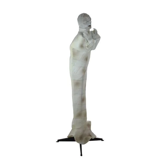 Northlight 5ft. Pre-Lit White & Brown Animated Mummy With Glowing Eyes Halloween Décor 3 Northlight 5ft. Pre-Lit White & Brown Animated Mummy With Glowing Eyes Halloween Décor - Image 3