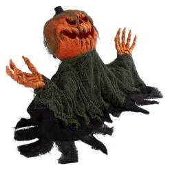 Northlight 2.5ft. Black & Orange Animated Pumpkin Halloween Décor 11 Northlight 2.5ft. Black & Orange Animated Pumpkin Halloween Décor -Halloween Decor Shop D406194S 4