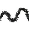 Northlight 50ft. Wide Cut Black Halloween Tinsel Garland