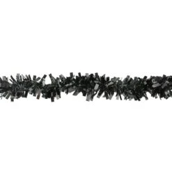 Northlight 50ft. Wide Cut Black Halloween Tinsel Garland 6 Northlight 50ft. Wide Cut Black Halloween Tinsel Garland -Halloween Decor Shop D406195S 2