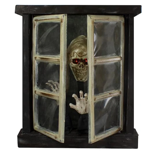 Northlight 2.5ft. Lighted & Animated Opening Window Halloween Décor 1 Northlight 2.5ft. Lighted & Animated Opening Window Halloween Décor