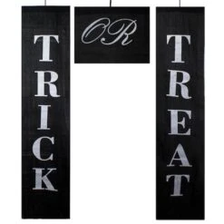 Northlight Black & White Trick Or Treat Outdoor Halloween Banners, 3ct.