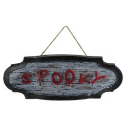 Northlight 20.5" Red & Gray Animated Spooky Halloween Sign