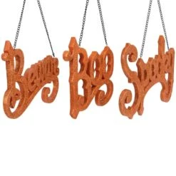 Northlight Orange Boo Spooky & Beware Hanging Halloween Decorations 9 Northlight Orange Boo Spooky & Beware Hanging Halloween Decorations -Halloween Decor Shop D406208S 4