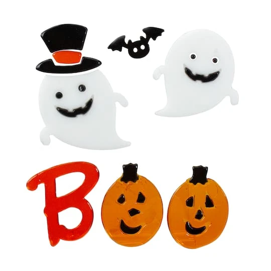 Northlight Pumpkin & Ghost "Boo" Halloween Gel Window Clings 2 Northlight Pumpkin & Ghost "Boo" Halloween Gel Window Clings - Image 2