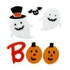 Northlight Pumpkin & Ghost "Boo" Halloween Gel Window Clings