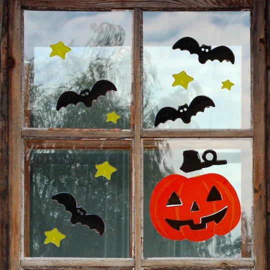 Northlight Jack-O-Lantern & Bat Halloween Gel Window Clings 3 Northlight Jack-O-Lantern & Bat Halloween Gel Window Clings - Image 3