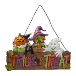 Northlight 13.5" Trick Or Treat Halloween Characters Hanging Decoration
