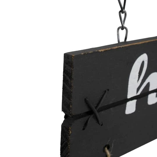 Northlight 17" Black Bat & Happy Halloween Metal Hanging Sign 4 Northlight 17" Black Bat & Happy Halloween Metal Hanging Sign - Image 4