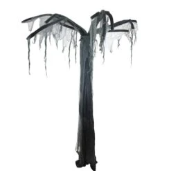 Northlight 7.5ft. Black & Gray Spooky Standing Ghost Tree Halloween Decoration