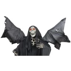 Northlight 66" Pre-Lit Black & Red Sonic Skeletal Reaper With Wings Halloween Décor -Halloween Decor Shop D406226S 2
