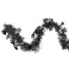 Northlight 50ft. Black & Silver Ghosts Halloween Tinsel Garland