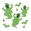 Northlight Glow In The Dark Ghost Halloween Gel Window Clings -Halloween Decor Shop D406234S 1