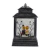Northlight 11.5" Black Lighted Halloween Snow Globe Lantern With Pumpkin Couple -Halloween Decor Shop D406239S 1