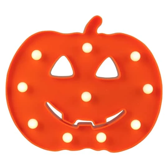 Northlight 8.5" Orange Lighted Halloween Jack-o-Lantern Marquee Decoration 1 Northlight 8.5" Orange Lighted Halloween Jack-o-Lantern Marquee Decoration
