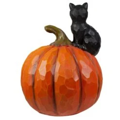 Northlight 10" Jack-O-Lantern & Black Cat Tabletop Halloween Decoration 11 Northlight 10" Jack-O-Lantern & Black Cat Tabletop Halloween Decoration -Halloween Decor Shop D406243S 5