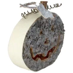 Northlight 12" Gray LED Battery Operated Jack-O-Lantern Halloween Table Top Decoration -Halloween Decor Shop D406245S 2