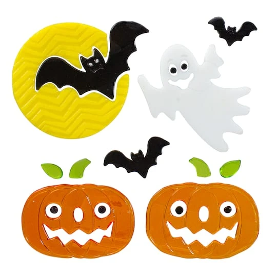 Northlight Ghost & Pumpkin Halloween Gel Window Clings 1 Northlight Ghost & Pumpkin Halloween Gel Window Clings