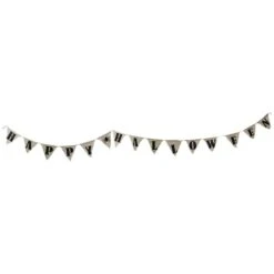 Northlight 19" White Triangle LED Happy Halloween Banner