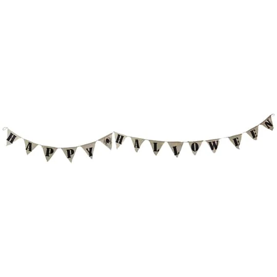 Northlight 19" White Triangle LED Happy Halloween Banner 1 Northlight 19" White Triangle LED Happy Halloween Banner
