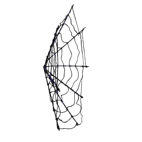 Northlight 16" Lighted Purple LED Spiderweb Halloween Decoration 3 Northlight 16" Lighted Purple LED Spiderweb Halloween Decoration - Image 3