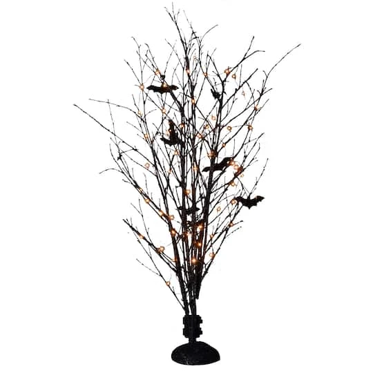 Northlight 4.2ft. Pre-Lit LED Black Bamboo Halloween Tree 2 Northlight 4.2ft. Pre-Lit LED Black Bamboo Halloween Tree - Image 2