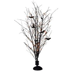 Northlight 4.2ft. Pre-Lit LED Black Bamboo Halloween Tree