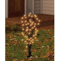 Northlight 4.2ft. Pre-Lit LED Black Bamboo Halloween Tree 5 Northlight 4.2ft. Pre-Lit LED Black Bamboo Halloween Tree -Halloween Decor Shop D406252S 2