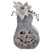 Northlight 9" Gray LED Jack-O-Lantern Halloween Table Top Decoration -Halloween Decor Shop D406255S 1