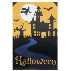 Northlight Spooky House Halloween Outdoor Garden Flag With Bats & Witch, 20" X 48" -Halloween Decor Shop D406264S 2