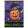 Northlight Pumpkin In A Witch Hat Outdoor Garden Flag, 12.5" X 18" 34 Northlight Pumpkin In A Witch Hat Outdoor Garden Flag, 12.5" X 18" -Halloween Decor Shop D406273S 1