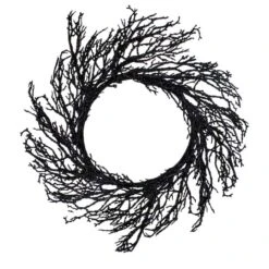 Northlight 24" Black Halloween Twig Wreath