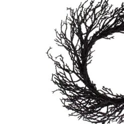 Northlight 24" Black Halloween Twig Wreath 6 Northlight 24" Black Halloween Twig Wreath -Halloween Decor Shop D406356S 2