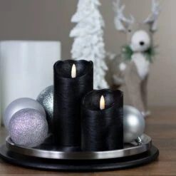 Northlight 4" LED Black Flameless Halloween Décor Candle -Halloween Decor Shop D407352S 2